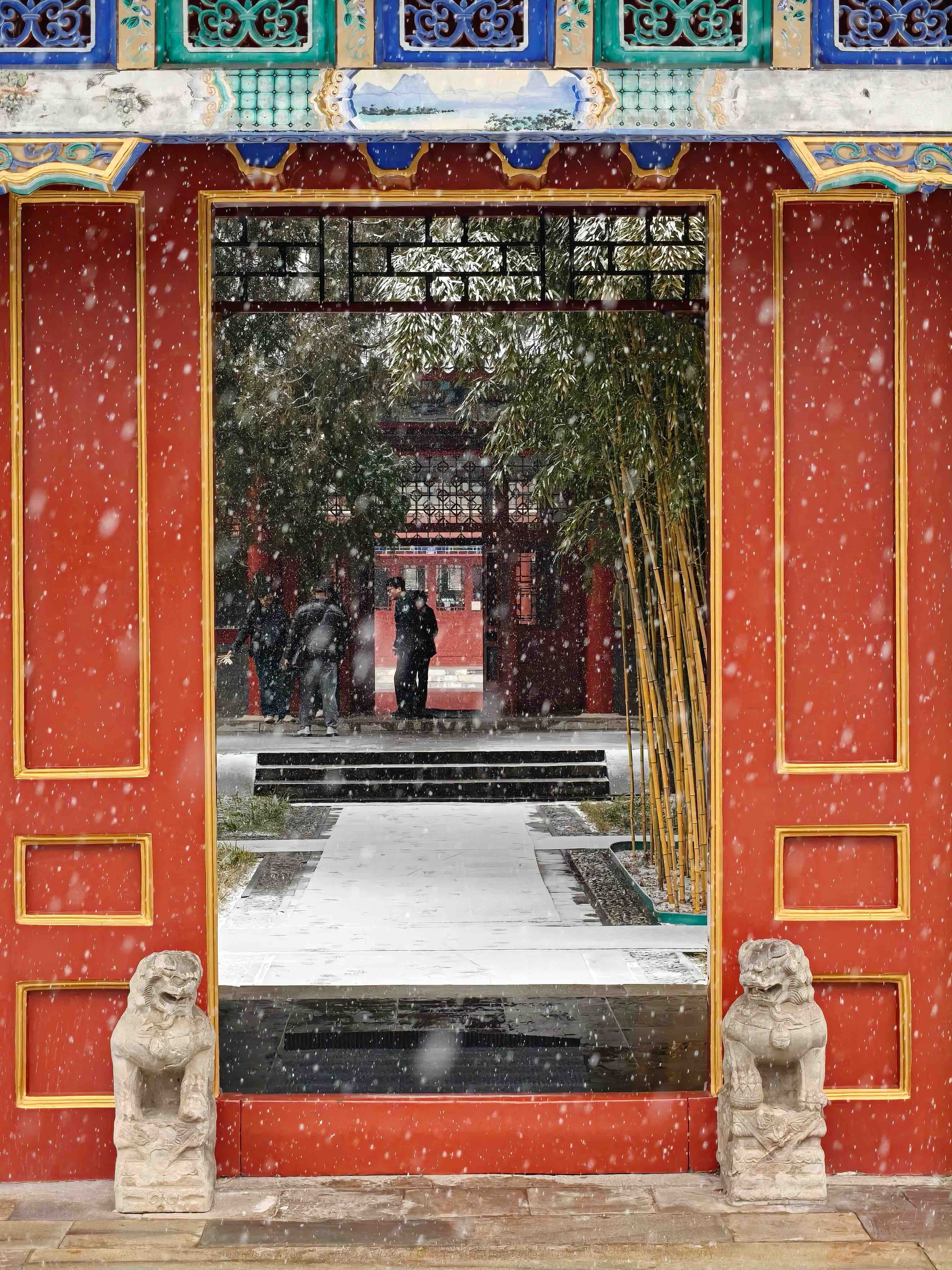 畅春雪景，可配上《春庭雪》食用😋